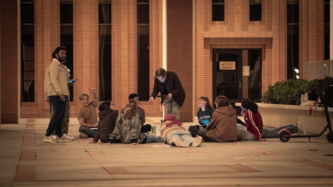 Group of Brazilian people in a relaxed discussion circle