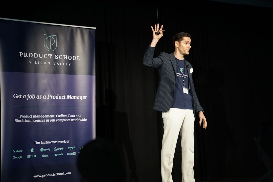 successful speaker after presentation